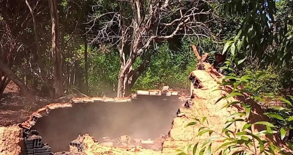 Homem é preso ao ser flagrado enquanto produzia carvão vegetal com madeira nativa