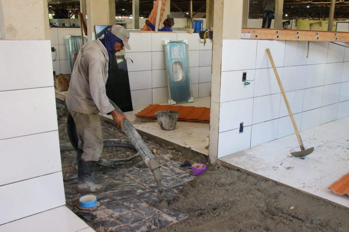 Prefeitura prossegue com ampliação do Mercado Municipal de Teixeira de Freitas