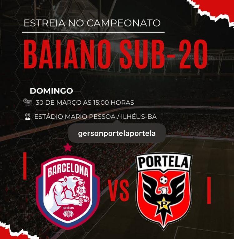 Portela Sub-20 estreia no Campeonato Baiano contra o Barcelona de Ilhéus neste domingo (30)