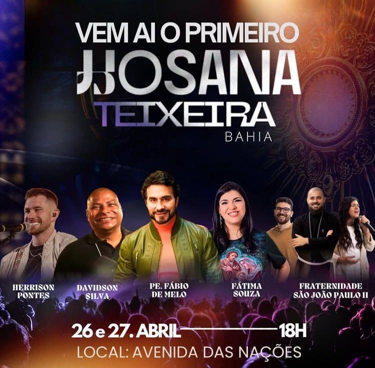Hosana Teixeira divulga programação completa com shows de Padre Fábio de Melo e atrações nacionais