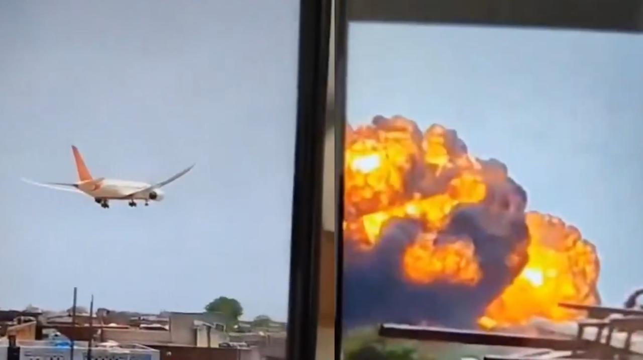 Avião com mais de 240 pessoas a bordo cai perto de aeroporto na Índia; 200 morreram, e 2 sobreviveram, diz polícia