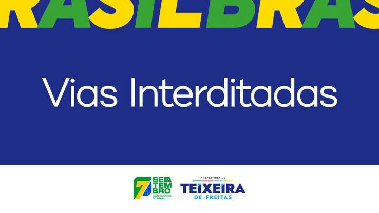 Ruas interditadas neste domingo em Teixeira de Freitas para desfile cívico