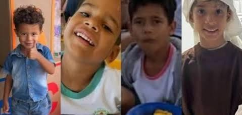 Quatro crianças da mesma família morrem afogadas em lagoa no interior da Bahia